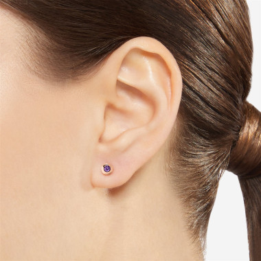 Dodo orecchino stud bollicine oro rosa 9k e ametista DHC4001BOLLIIY09R